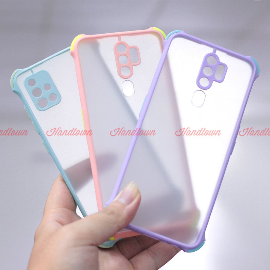 Ốp Lưng Chống Sốc Nhám Oppo A5 2020 Oppo A9 2020 OppoA5 2020 OppoA9 2020 Viền Màu Thời Trang TPU Viền Dẻo Lưng Cứng
