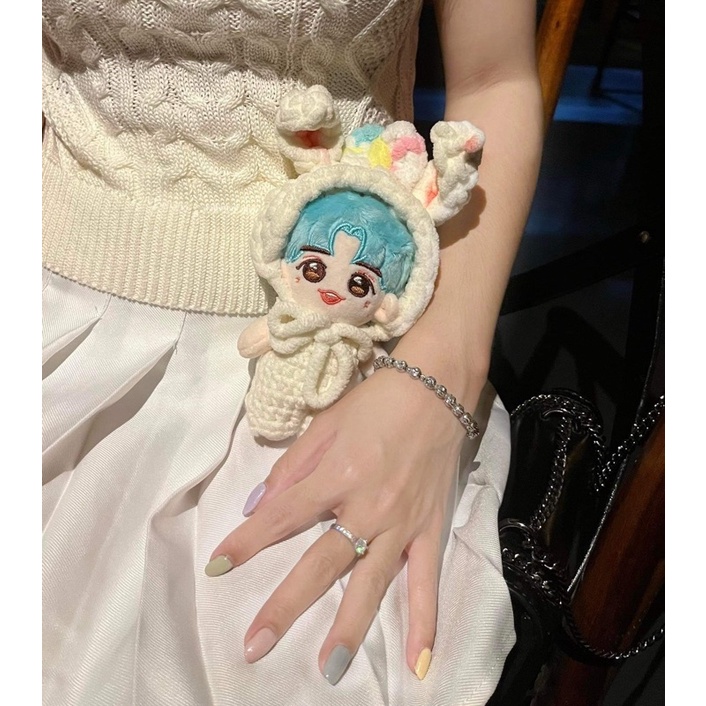 Cài đầu len tai thú cho doll 10,15,20cm