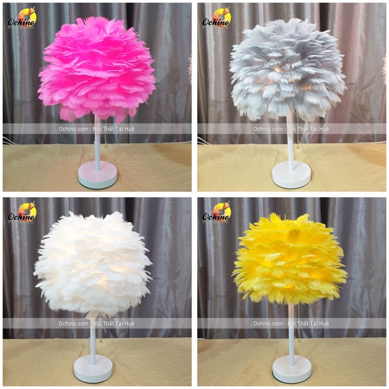 Đèn lông vũ  trang trí Hình Mây chân thấp mạ vàng sang chảnh ( Có Sẵn)