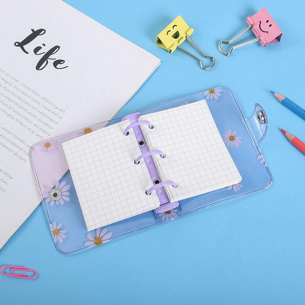Sổ ghi chú MMULCK mini trong suốt với 3 lỗ đóng gáy tiện lợi thiết kế dễ thương với nhiều loại tùy chọn
