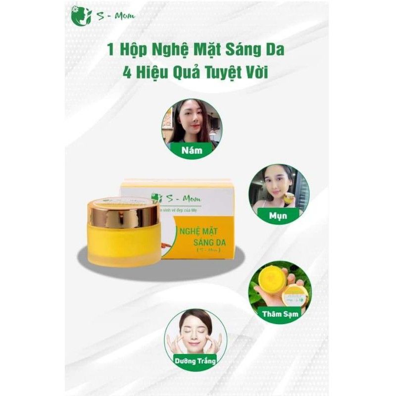Nghệ Mặt Sáng Da Dưỡng Trắng - Mờ Thâm Mụn S-Mom ( kem nghệ s-mom ) | BigBuy360 - bigbuy360.vn