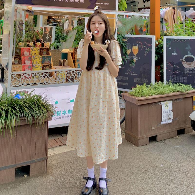 Đầm Búp Bê In Hoa Nhỏ Xinh Thời Trang Cho Phụ Nữ