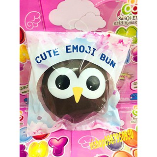 Squishy bánh mặt cú mèo nâu