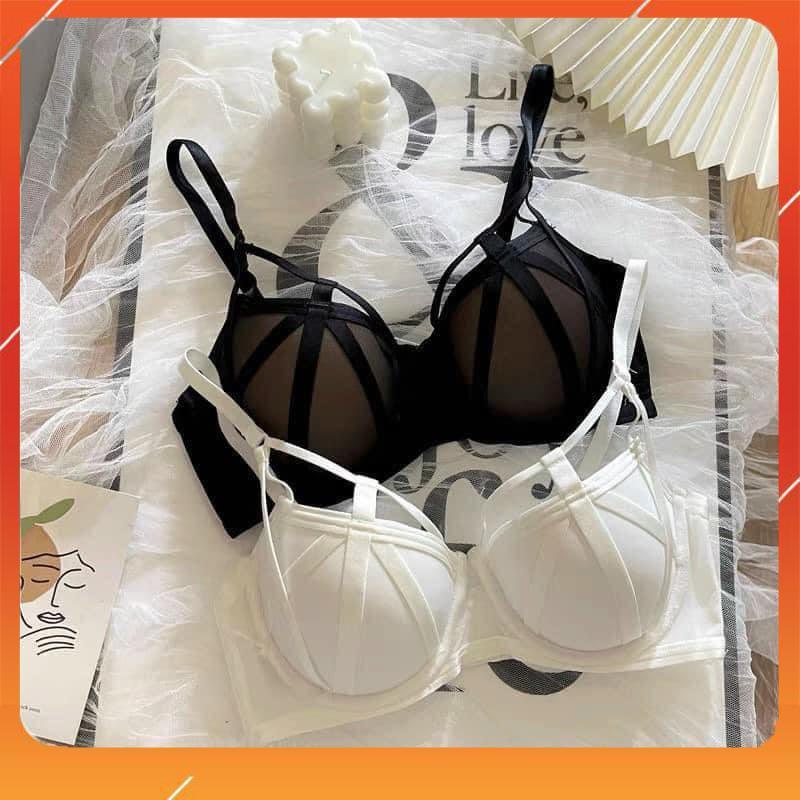 Set bộ đồ lót nữ hàng cao cấp, áo cup ngang, có gọng, có mút đệm phối gân cut-out, Mã B10995