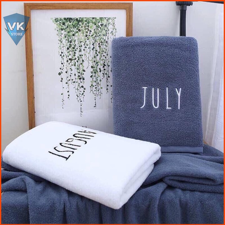 ❤️FREESHIP❤️ Khăn Tắm 100% Cotton Loại 70x140cm - Siêu Mềm Mại - Siêu Thấm Hút - Thêu Tên Các Tháng