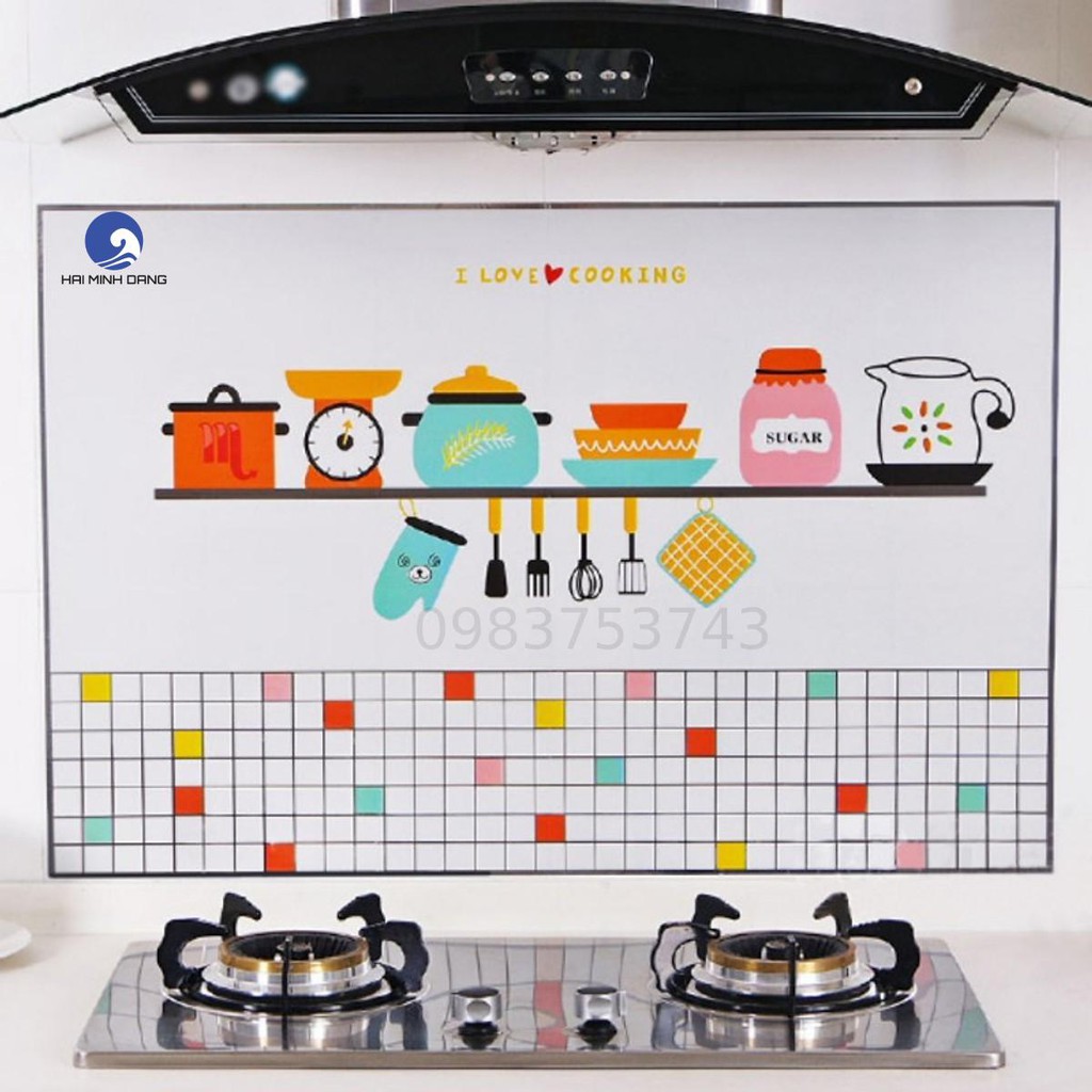 Giấy Dán Bếp Cách Nhiệt 3D Mẫu Mới