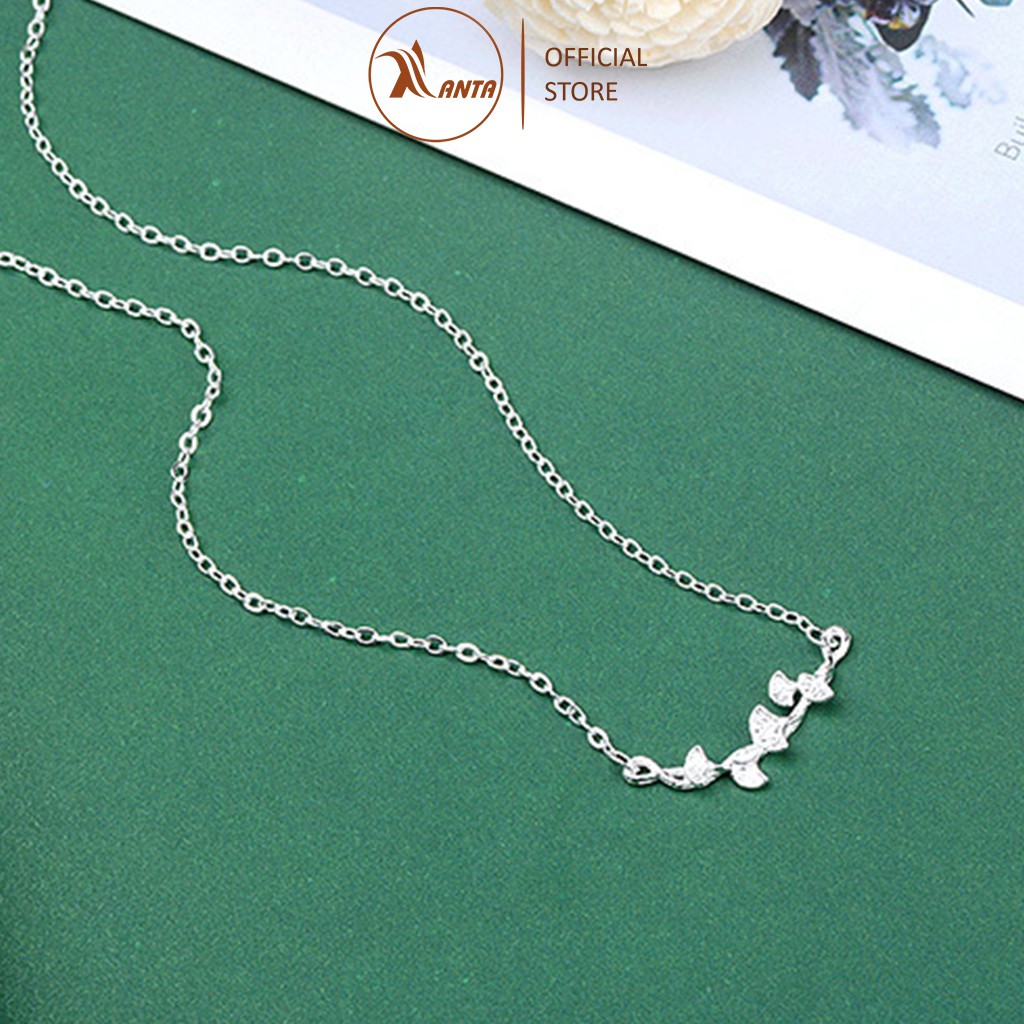 Dây chuyền bạc 925 thiết kế hình lá cây bạch quả thời trang cho nữ ANTA Jewelry ATJ7037D