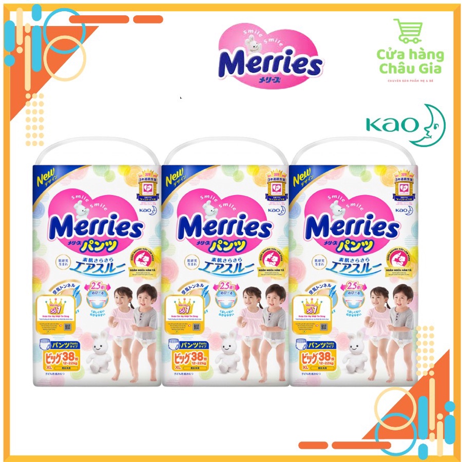 Tã/bỉm DÁN/QUẦN Merries nội địa nhật đủ Size NB90/S82/M64/L54/XL44/XXL26 .