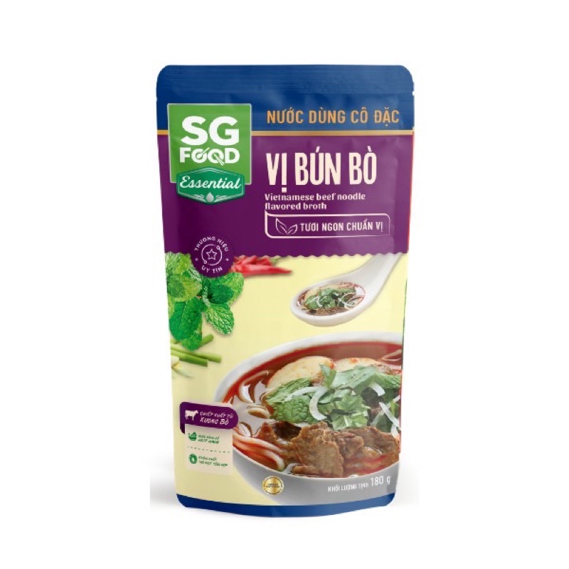 NƯỚC DÙNG CÔ ĐẶC SG FOOD CÁC LOẠI 180g