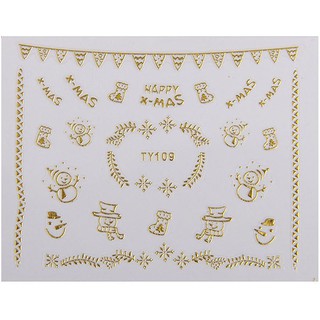 Sticker dán móng họa tiết giáng sinh 3D