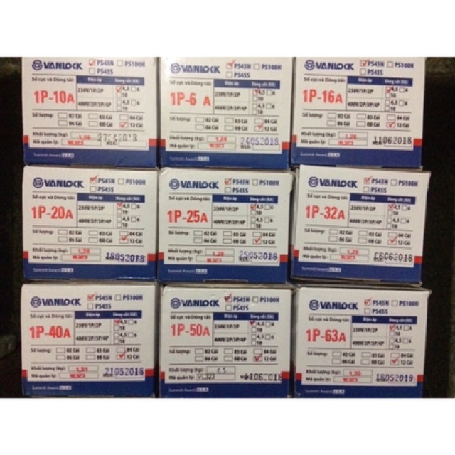 CB tép 1 pha 10A-63A sino Vanlock