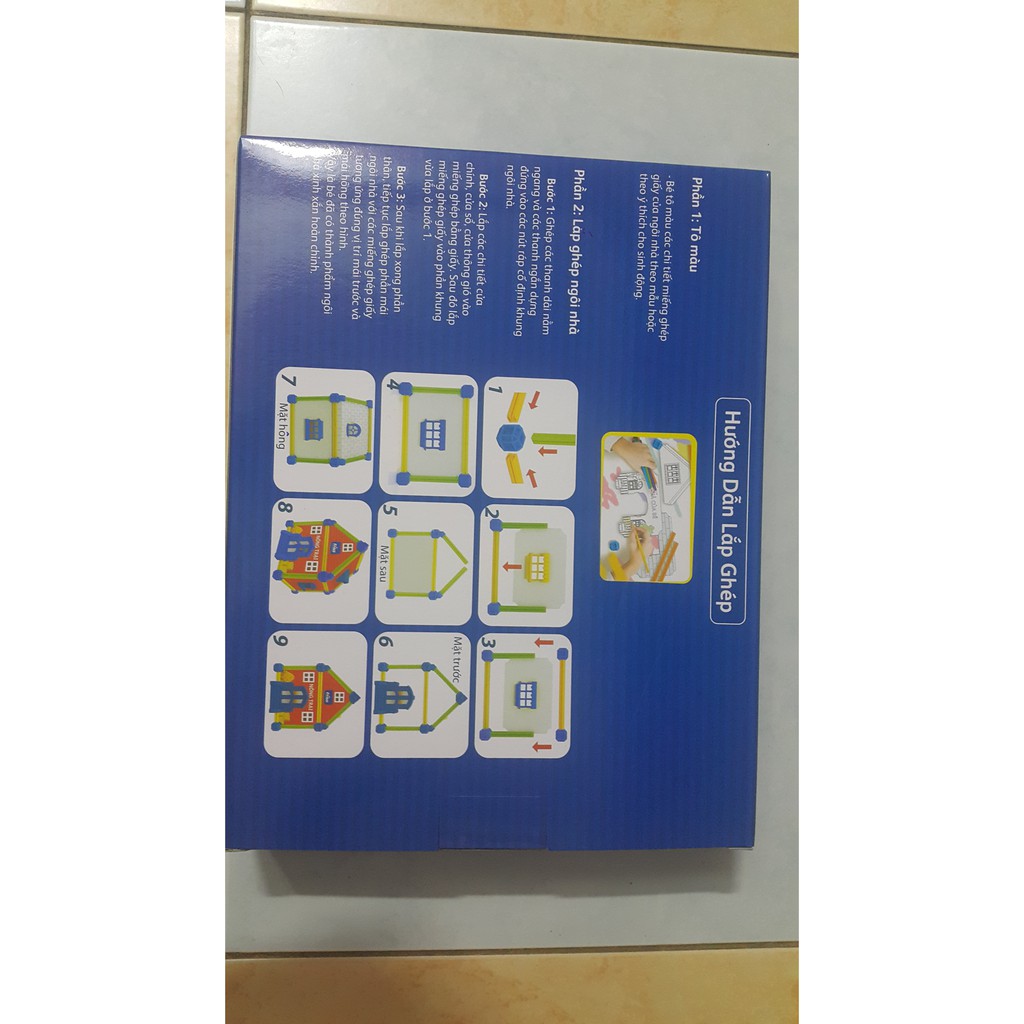 Đồ chơi nhà lắp ghép và tô màu Friso COMBO 3 cái