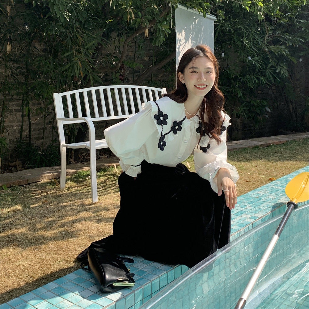 Áo Sơ Mi Cổ Búp Bê Thời Trang Dành Cho Nữ Edge