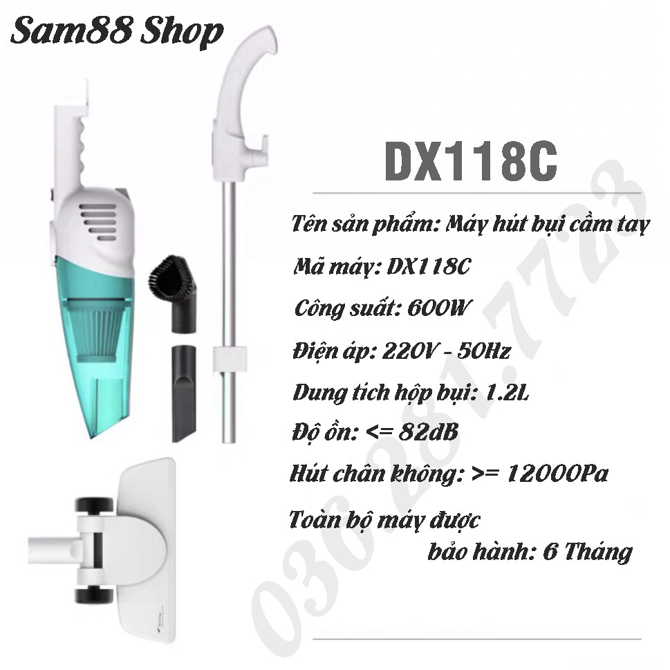 Máy Hút Bụi Cầm Tay - Máy Hut Bụi Gia Đình DX118C Công Suất Lớn 600W Phiên Bản Quốc Tế - BH 6 Tháng | BigBuy360 - bigbuy360.vn
