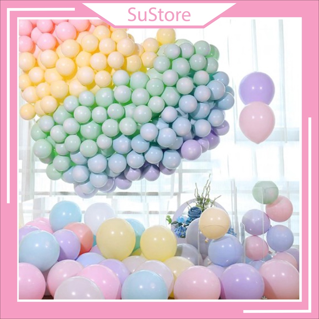 Bong bóng pastel Macaron 25cm bịch 10 cái trang trí sinh nhật cho bé trai hoặc bé gái tại nhà