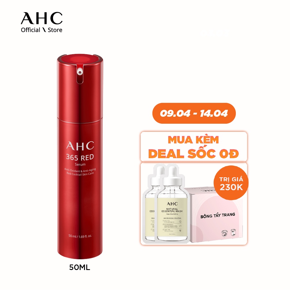 [Mã FMCGMALL -8% đơn 250k] Tinh Chất Chống Lão Hoá AHC 365 Red Serum 50ml