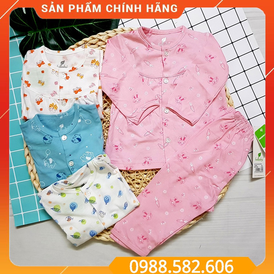 [LULLABY] Bộ Quần Áo Dài Tay Cho Bé Từ Sơ Sinh Mẫu Cài Giữa Lullaby Chất Cotton 2020 - Được Chọn Mẫu