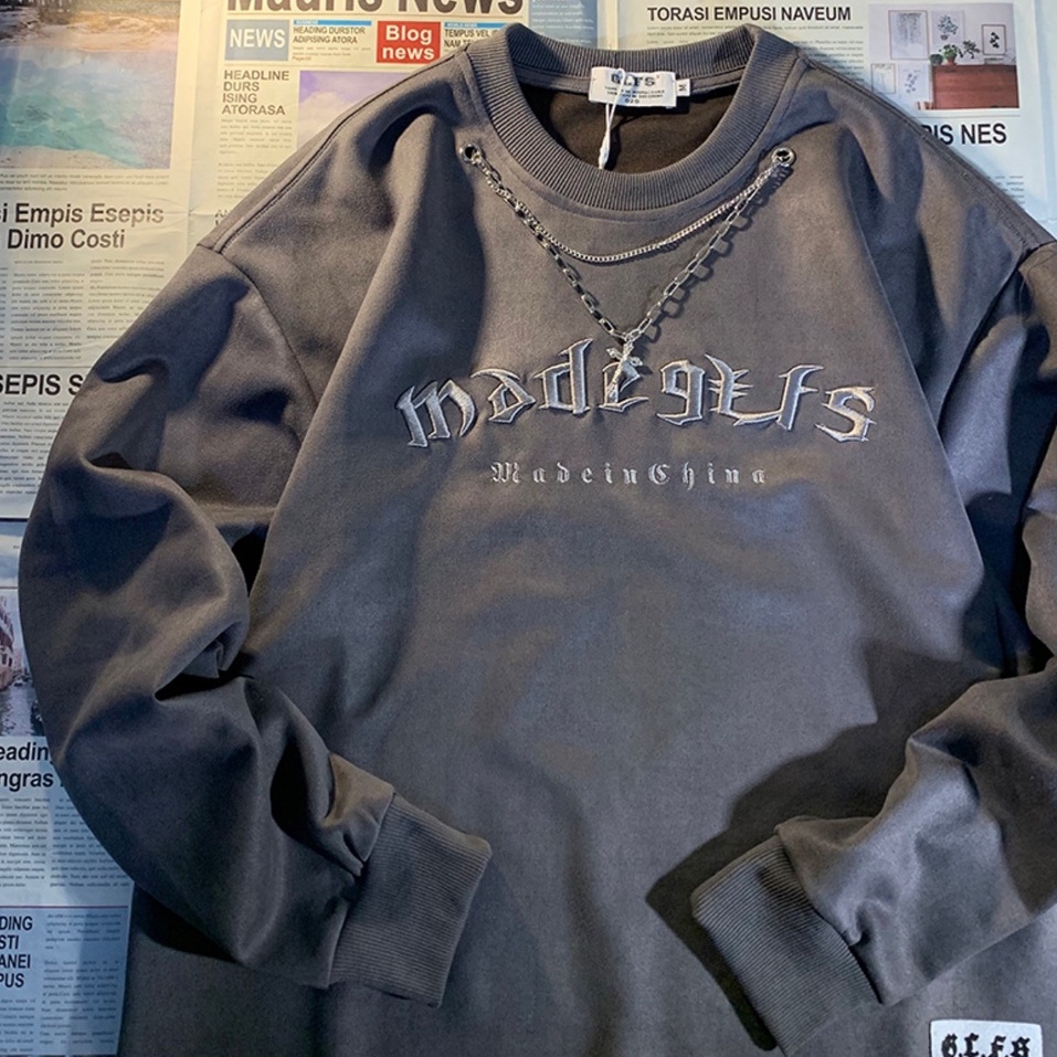 Áo Len Nữ Dài Tay Cổ Tròn Thêu Hoa Thời Trang