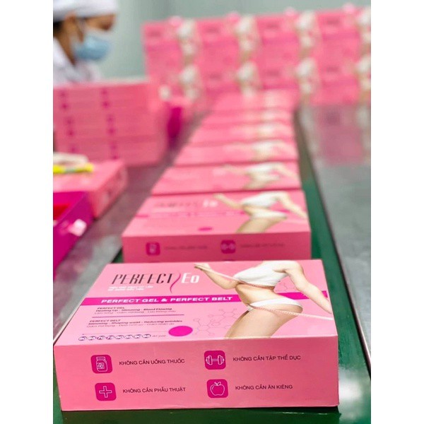 Đai nịt bụng giảm mỡ sau sinh perfect eo giảm mỡ nhanh chóng an toàn hiệu quả gồm đai,gel tan mỡ và thước dây