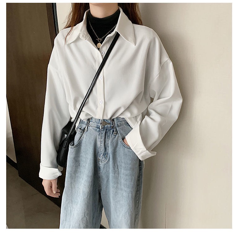 [SẴN] Áo sơ mi tăm trơn dài tay