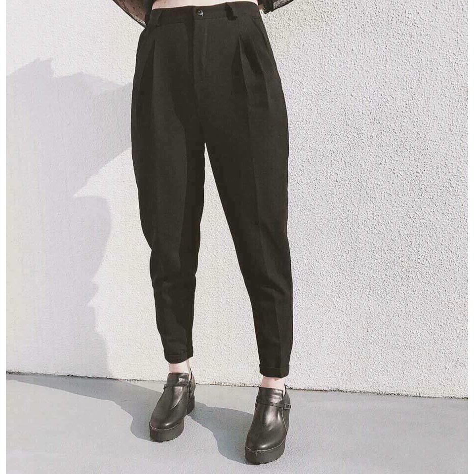 QUẦN BAGGY TÂY ĐEN - NỮ