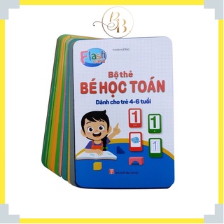 Bộ Thẻ Flashcard bé học toán cho trẻ 4-6 tuổi loại dày bản to in hình rõ nét
