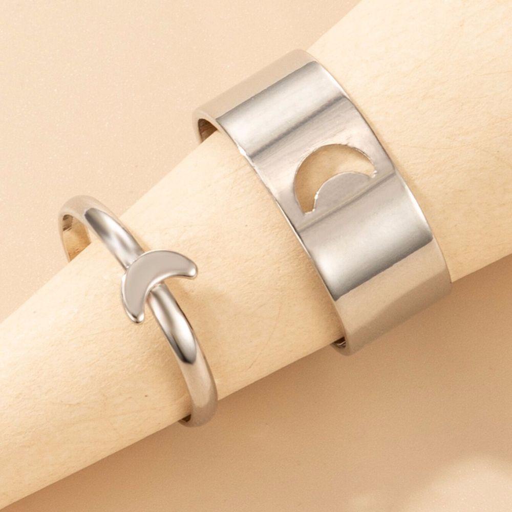 Nhẫn Đeo Tay Họa Tiết Bướm / Mặt Trăng / Ngôi Sao Thiết Kế Đục Lỗ Đơn Giản