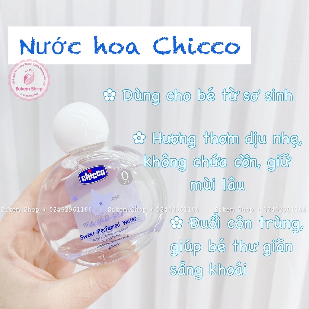 Nước Hoa Chicco 100ml An Toàn Cho Bé Sơ Sinh