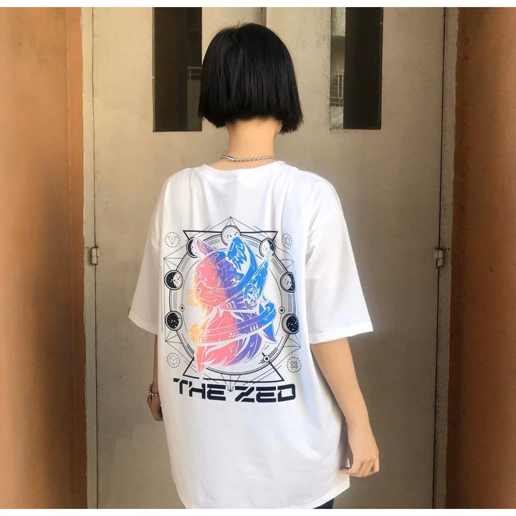 Áo Thun THE ZED Unisex Mèo Máy Vui Nhộn Hot Trend Vải Mềm Mịn