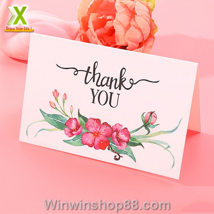 Bộ 6 thiệp thông điệp cảm ơn THANK YOU - Winz.vn