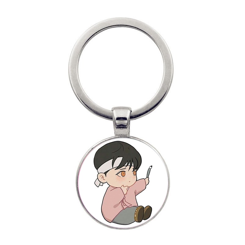 (30k) Móc khóa tròn kim loại in hình ANYA ver ĂN UỐNG Spy x Family anime chibi xinh xắn độc đáo