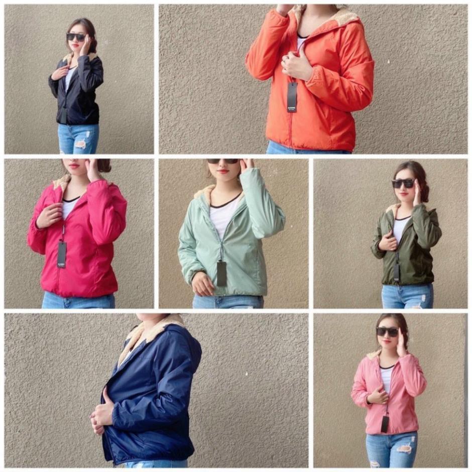 Áo gió NỮ trơn LÓT LÔNG CỪU siêu ấm cho ngày đại hàn