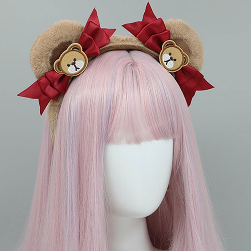 Flgo Băng Đô Cài Tóc Hình Tai Gấu Dễ Thương