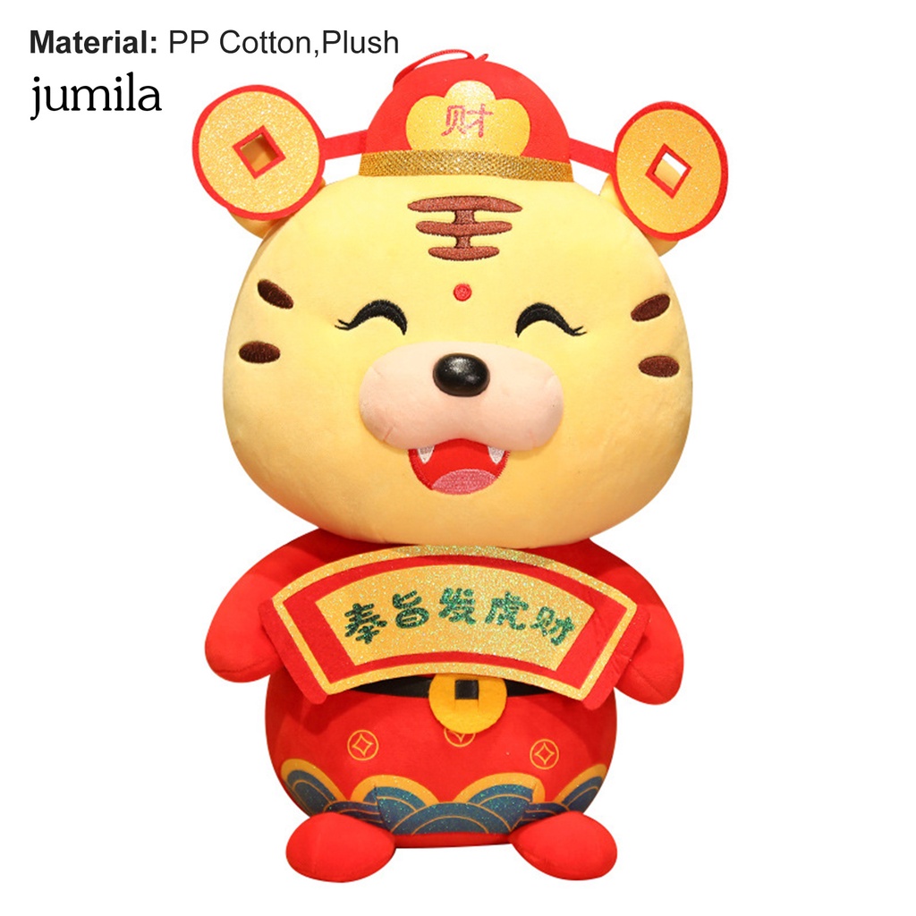 Thú nhồi bông hình con hổ dùng làm đạo cụ chụp ảnh năm mới