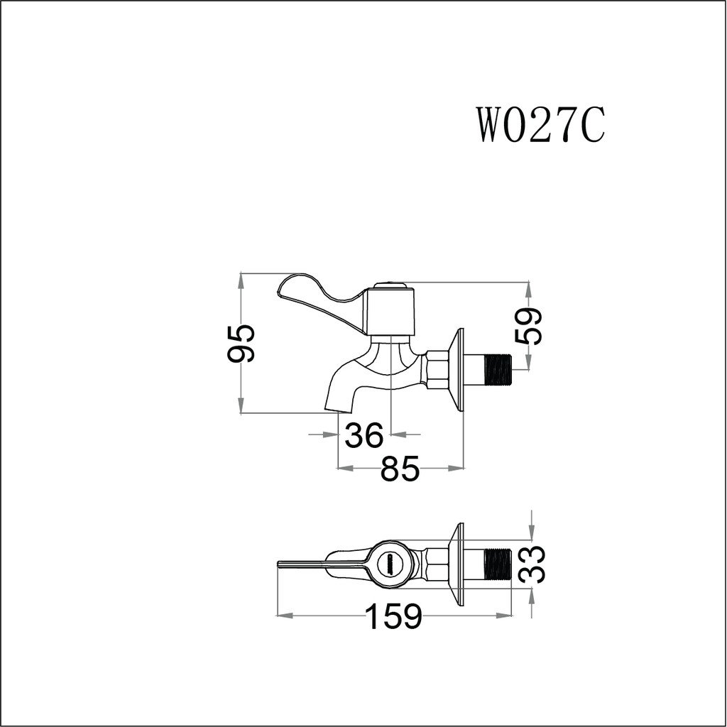 [Caesar] Combo vòi chậu + sen tắm + vòi lạnh gắn tường B432CU S433C W027C