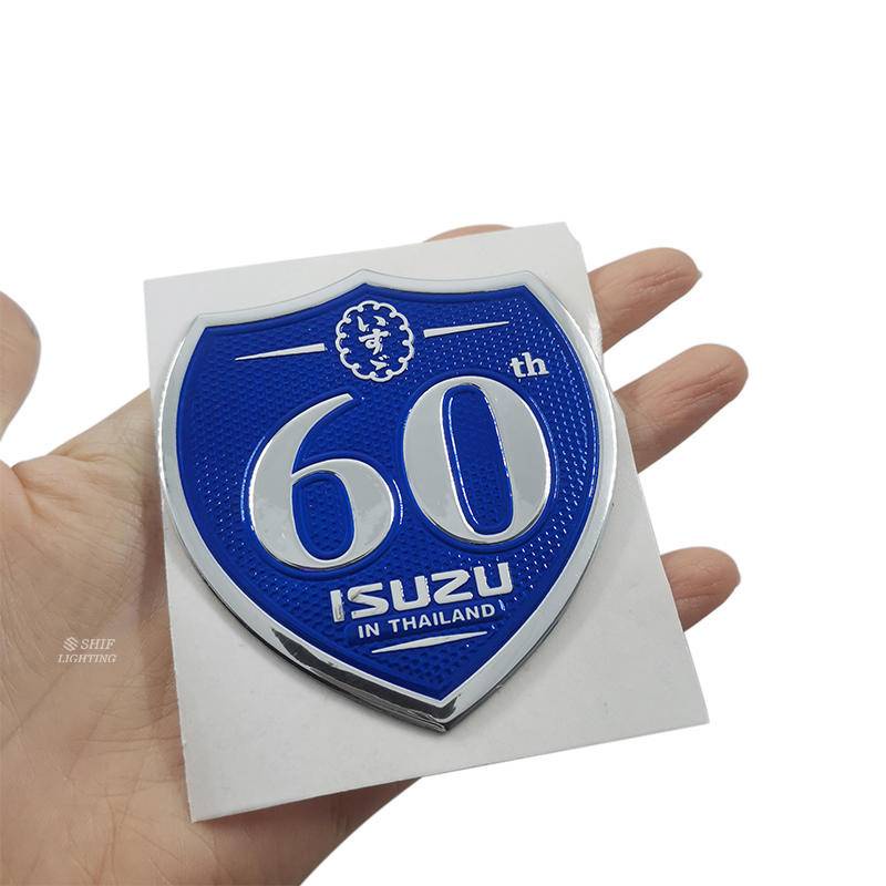 1 Miếng Dán Logo ABS 60TH ISUZU Trang Trí Xe Hơi
