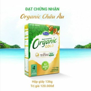 (date 2022) Sản phẩm dinh dưỡng công thức Vinamilk Organic Gold 4 hộp giấy 136g