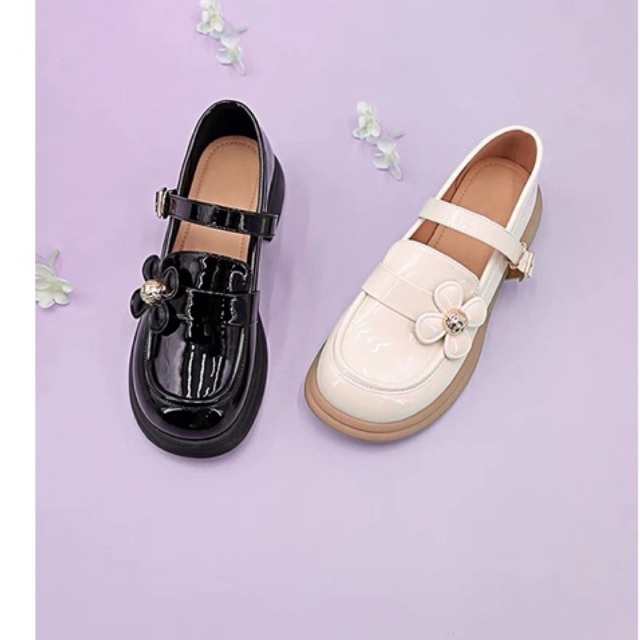 Giày Lolita phong cách cổ điển Mary Jane Giày lười kết hợp váy nhẹ nhàng