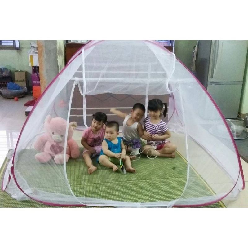 Màn tự bung, màn xếp chống muỗi côn trùng các cỡ 1.2m/1.6m/1.8m