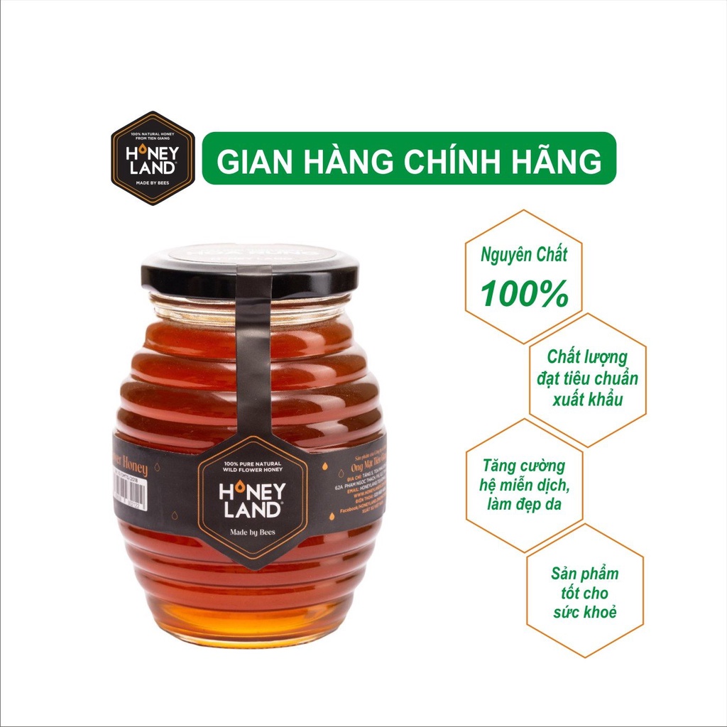 Mật ong rừng Tây Nguyên nguyên chất HONEYLAND 500G