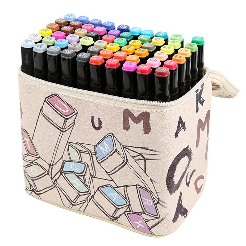 Bút vẽ, màu marker Touch Mark túi vintage 40/60/80/168 màu vẽ anime, truyện tranh manga, thiết kế thời trang