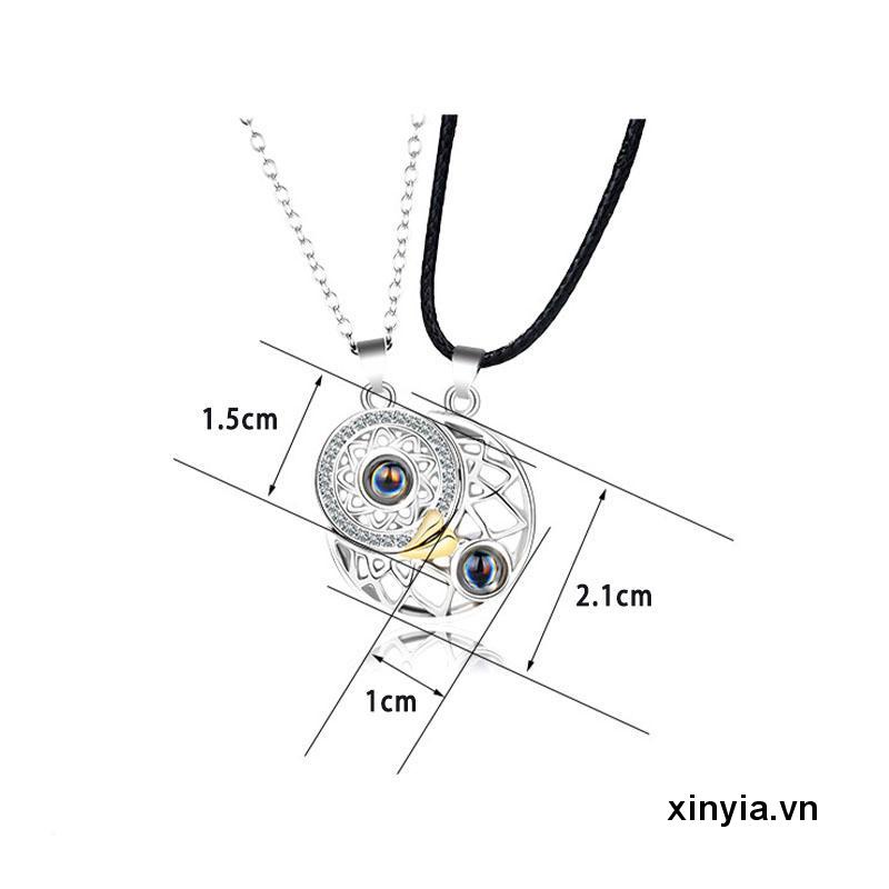 Vòng cổ mặt trăng và mặt trời thời trang cho cặp đôi
