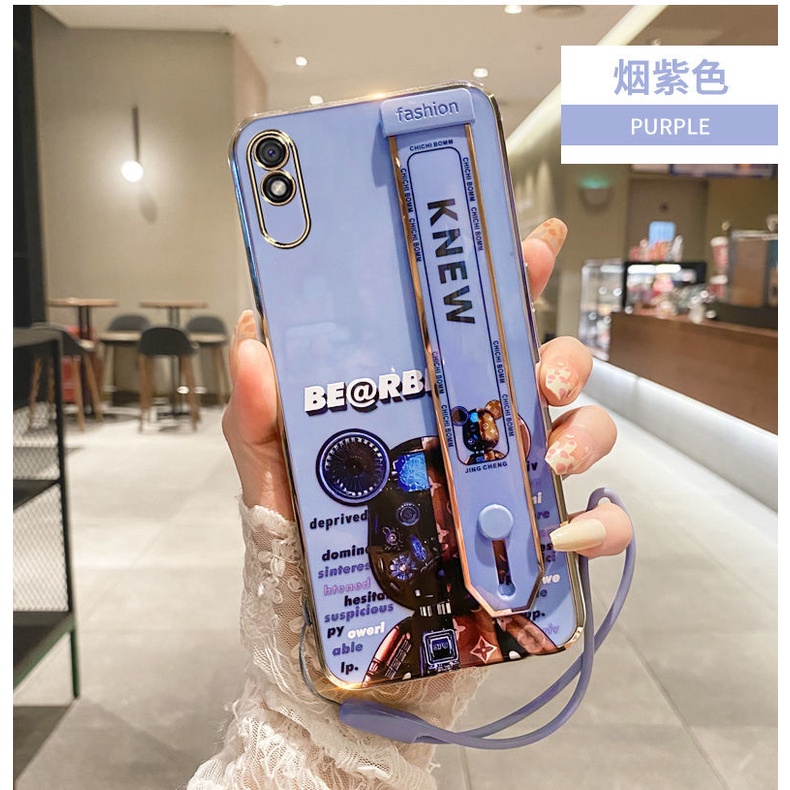 Ốp Điện Thoại Silicon Mạ Điện Có Dây Đeo Cổ Tay Cho xiaomi 10t 10t pro redmi note10 pro note11 11pro redmi9 9A