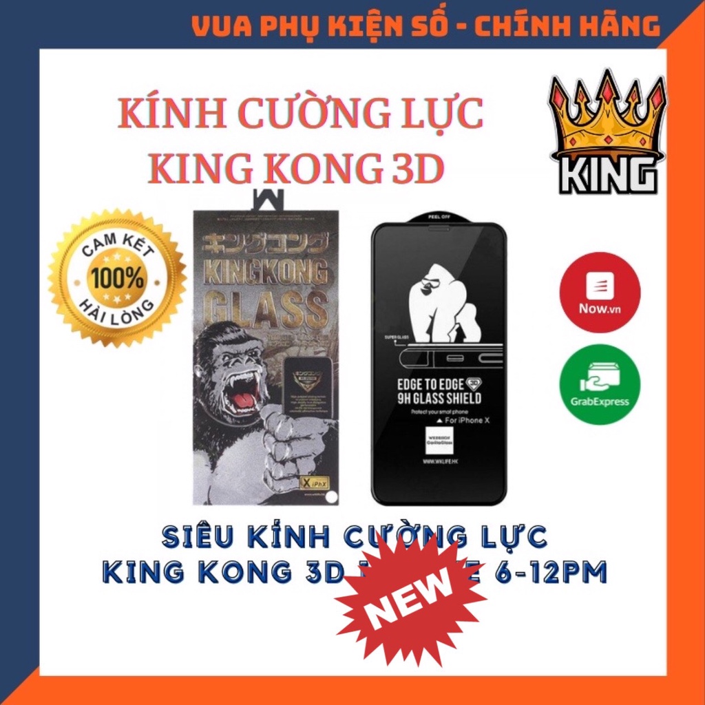 Kính cường lực King Kong 3D Full màn chính hãng giá rẻ