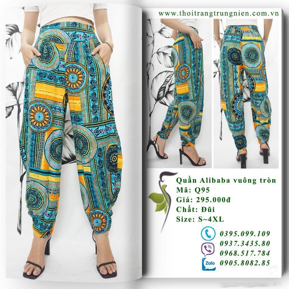 Q95 - Quần Alibaba Vuông Tròn - Size: S~4XL