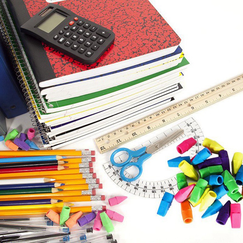 Bộ 50 gôm tẩy chì hình chóp gắn đầu bút chì tiện dụng