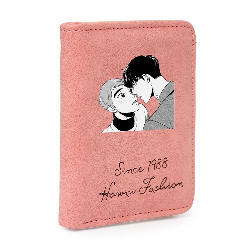 Ví ngắn hồng cầm tay in hình BJ ALEX Broadcast cùng Alex manhwa BL tiện lợi anime chibi