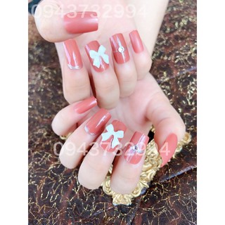 sét 24 móng tay giả kèm keo