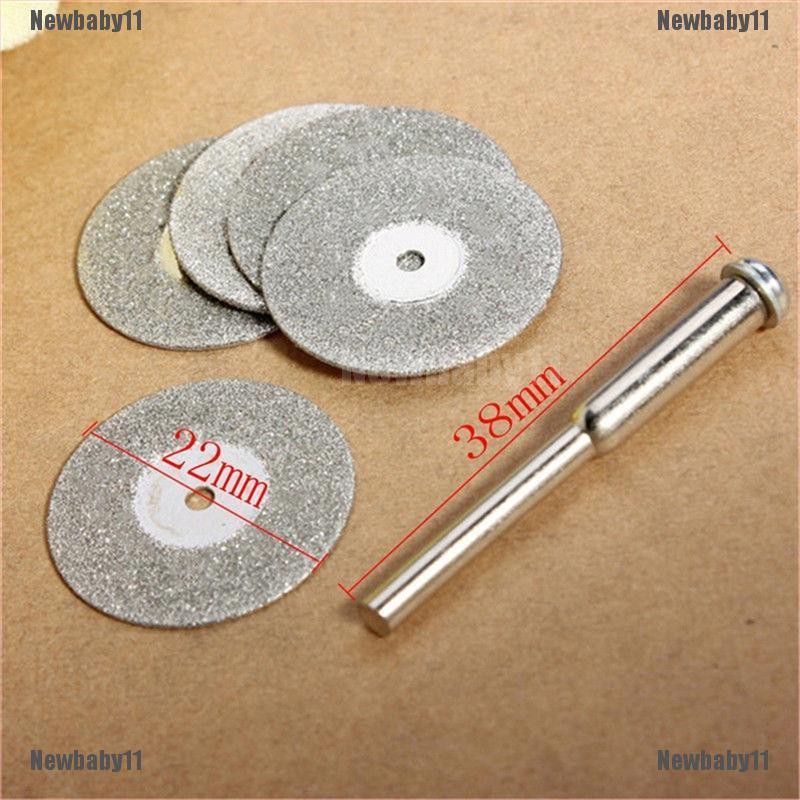 Set 5 Lưỡi Cắt Kim Cương 22mm + 1 Trục Khoan Chuyên Dụng