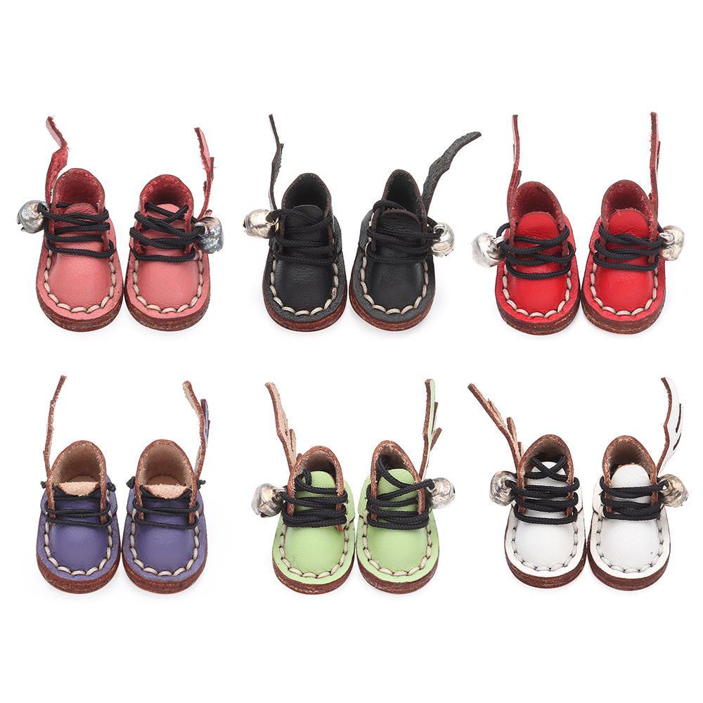 Giày Búp Bê Da Bò Màu Cầu Vồng Dễ Thương 6 Màu Lựa Chọn